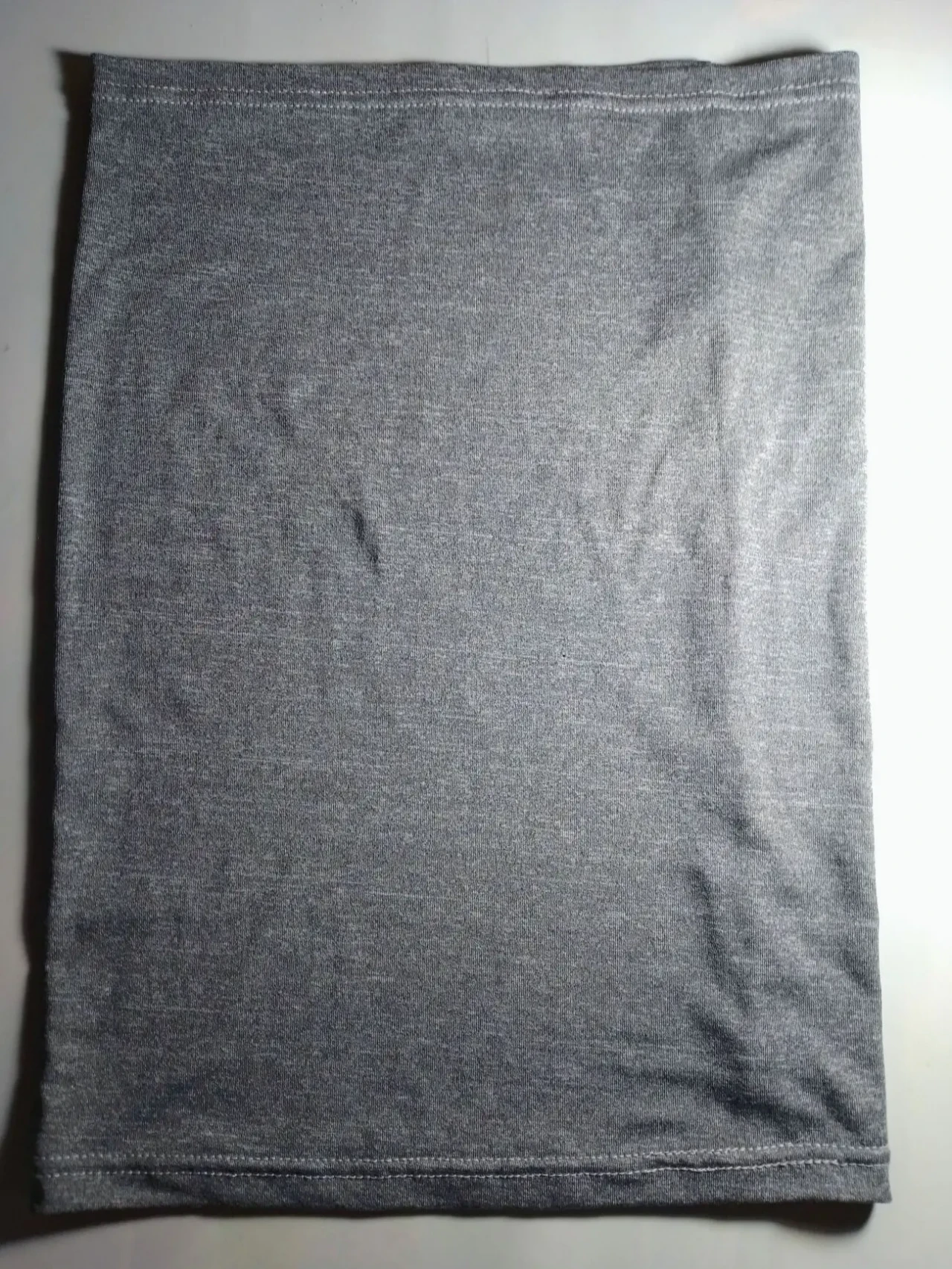 Бафф серый гладкий шарф хомут взрослый, синтетика, деми