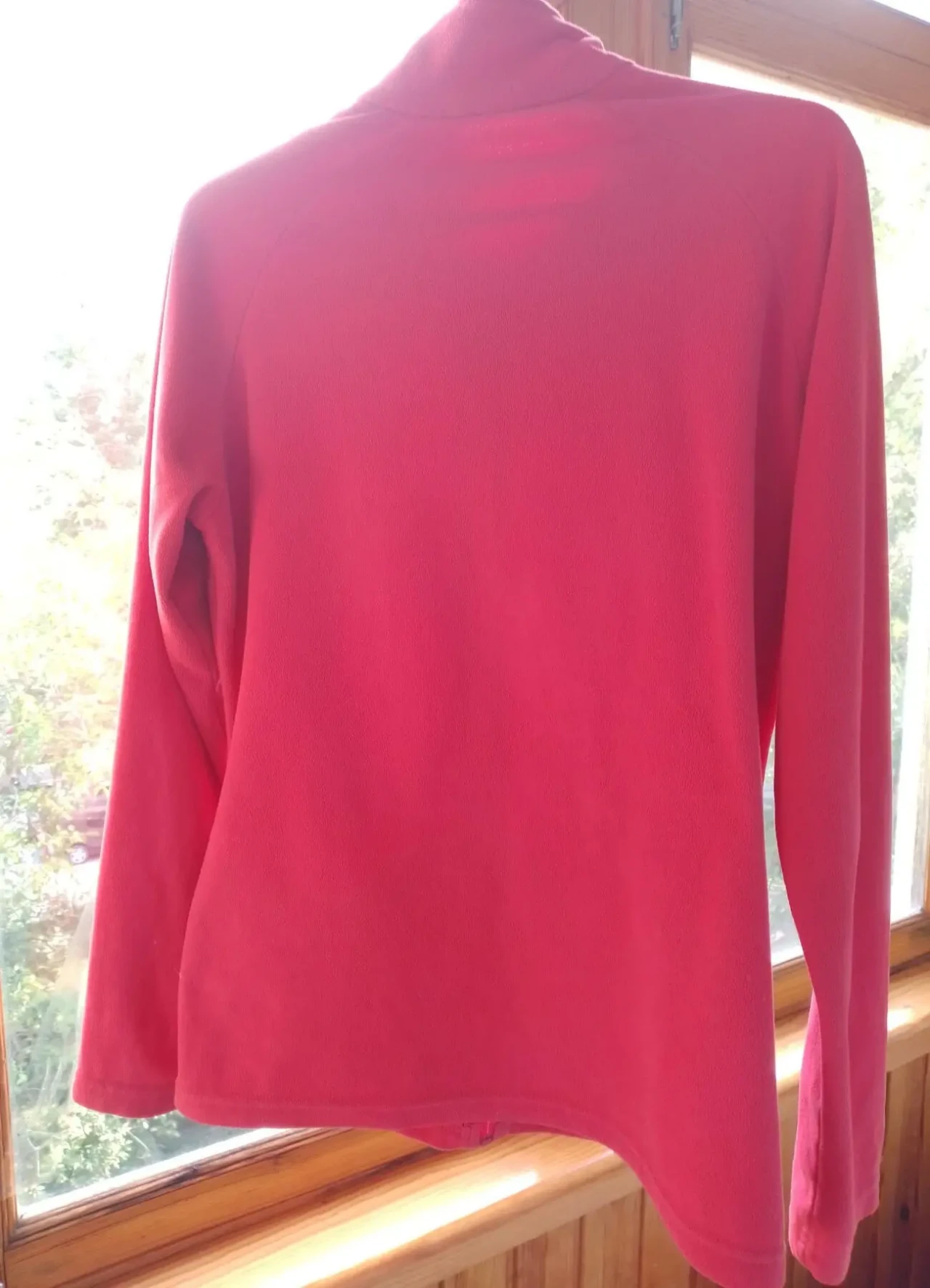 Свитер флис кофта м 12 розовый, под горло, реглан, молния, хлопок 2