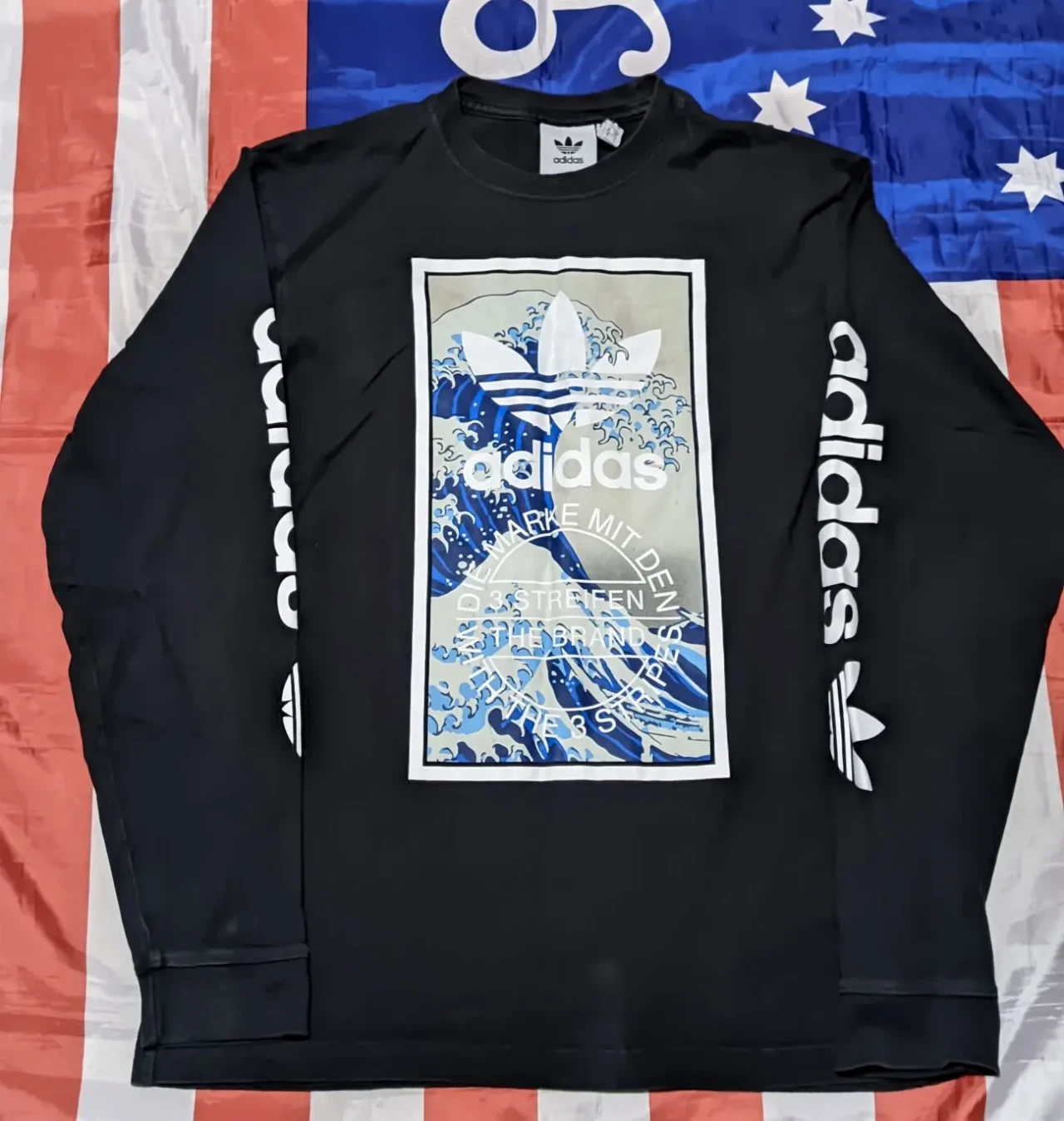 Мужская кофта Adidas Wave off Kanagawa размер S лимитированная