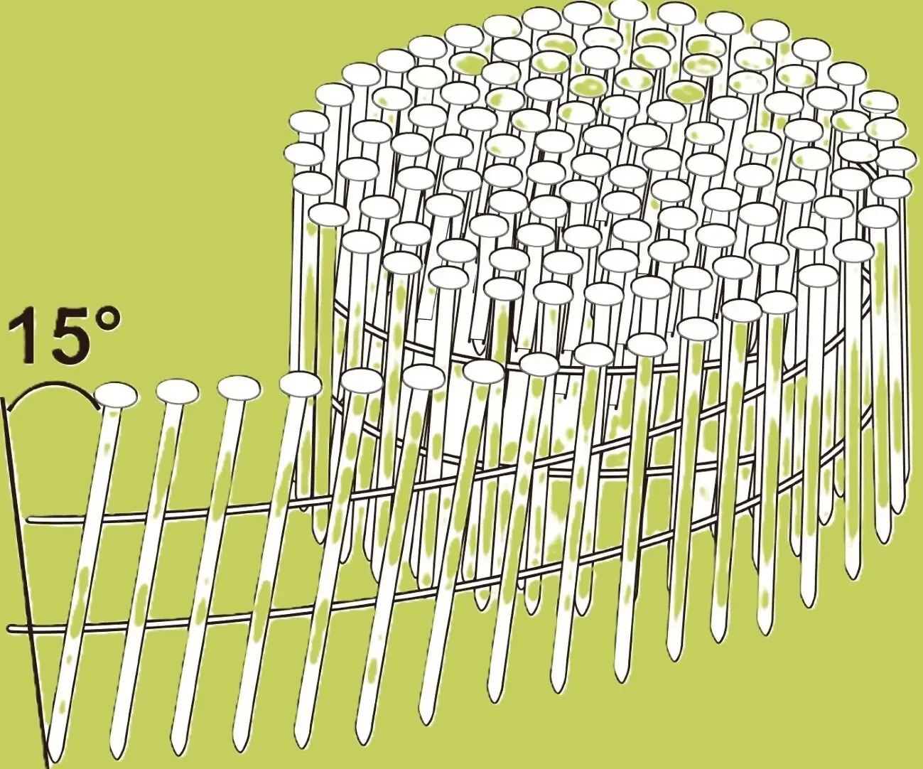 Гвозди барабанные 2,5/50 мм с покрытием M-Fusion (угол 15) 2