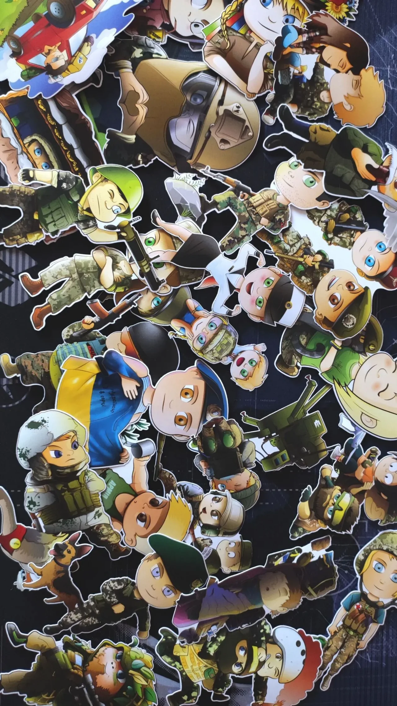 Наклейки Веселі Вояки набір з 26 штук