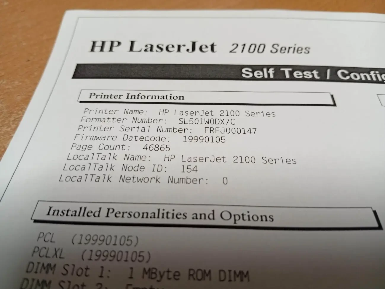 Лазерный принтер HP LaserJet 2100 5