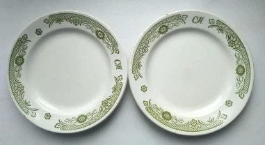 Тарелка тарелки Будянский фарф. з-д, для дома, дачи, 2 шт. раритет