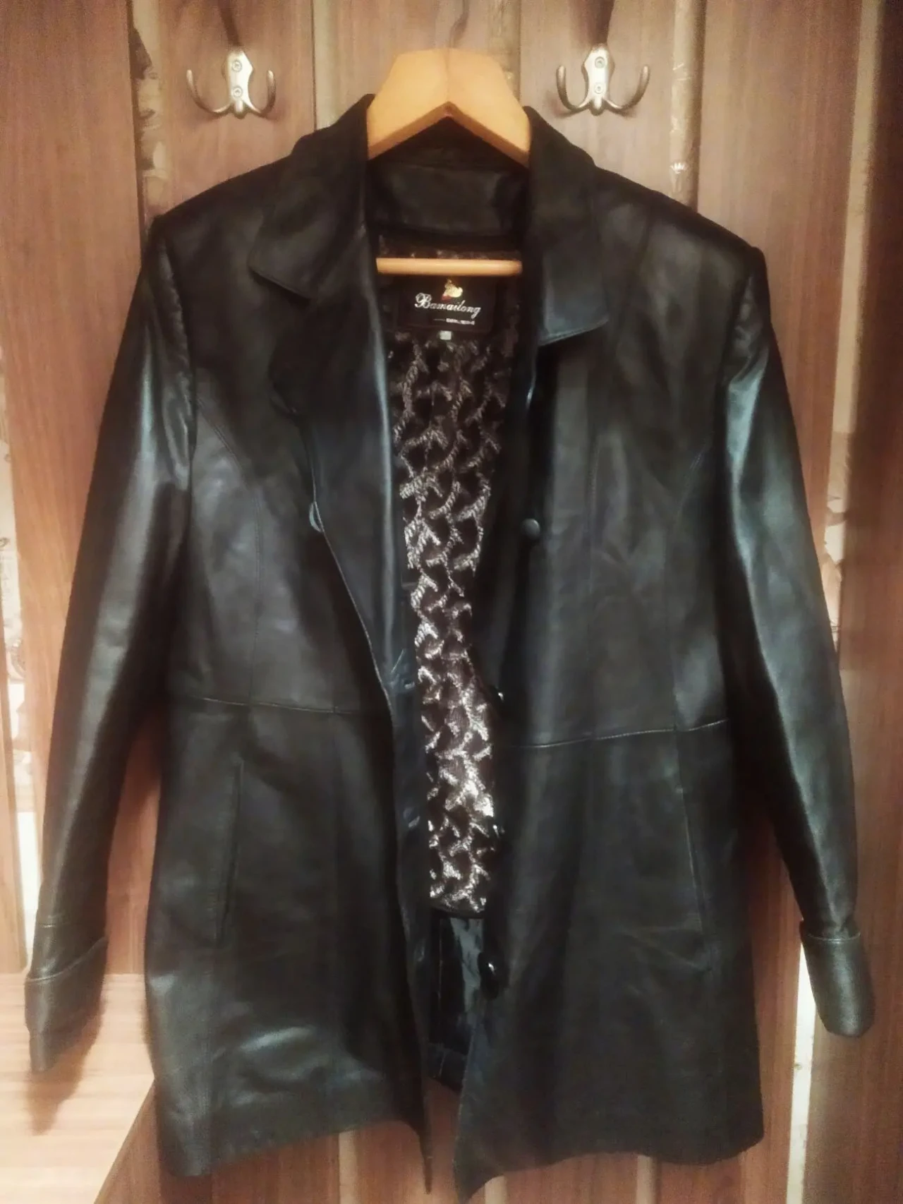 Продам кожаную куртку-плащ 5