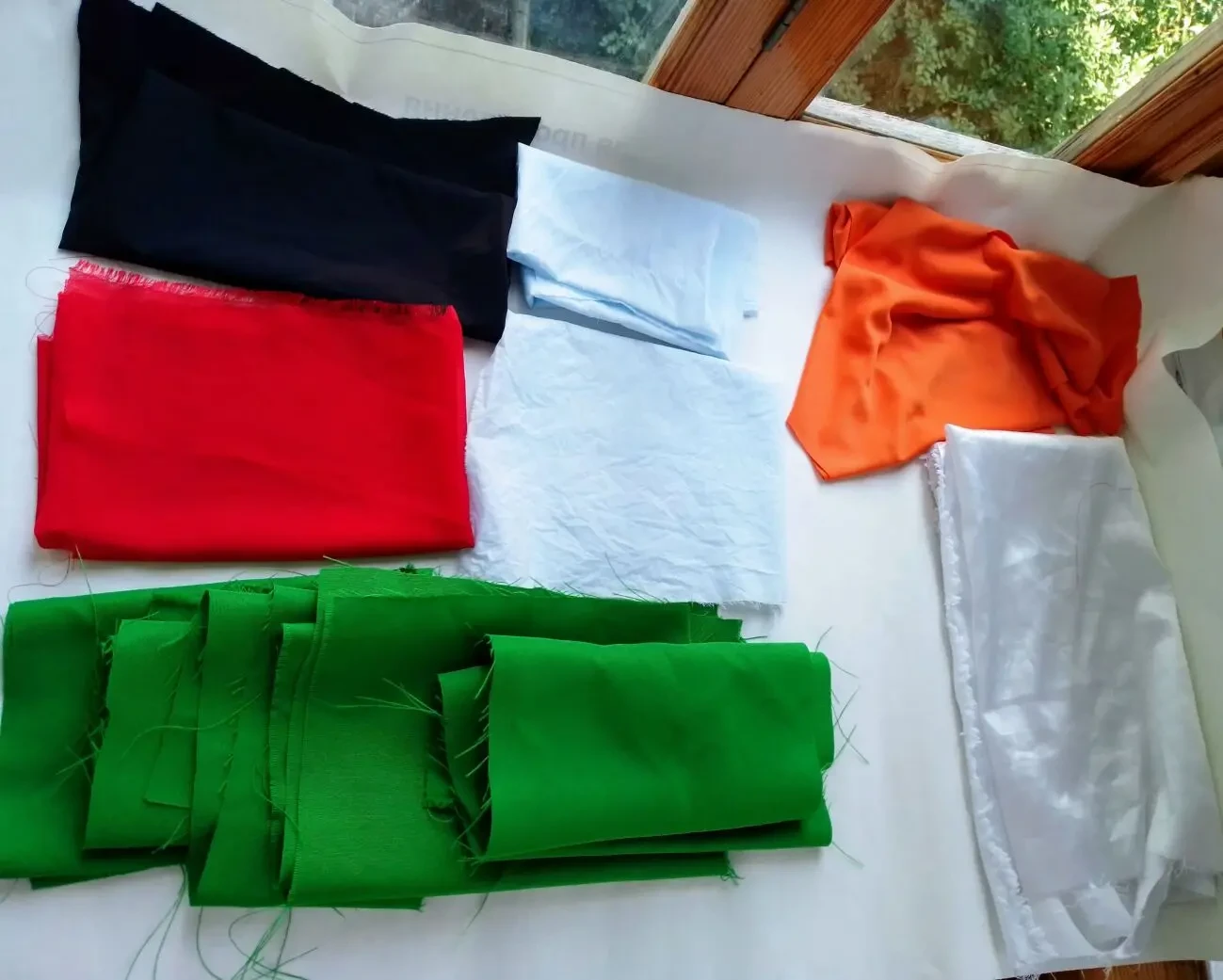 Ткань однотонная для рукоделия набор отрезы выпады 11 шт до 0.5 м