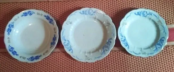 Набор тарелки тарелка столовая , суповая синий рисунок