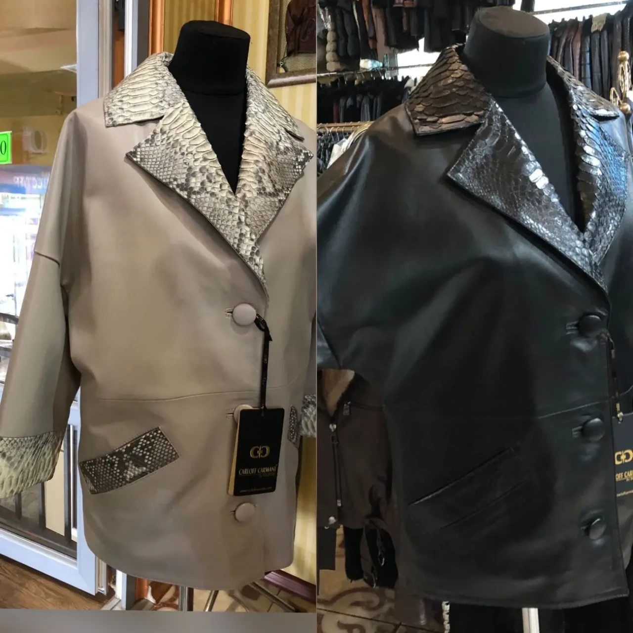 Піджак шкіряний,натуральна шкіра пітону