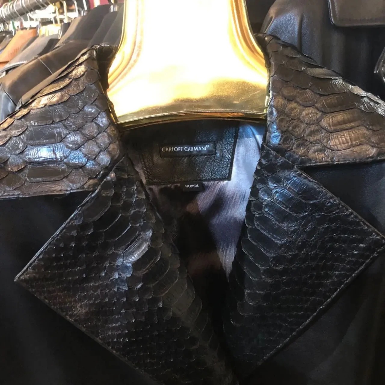 Піджак шкіряний,натуральна шкіра пітону 5