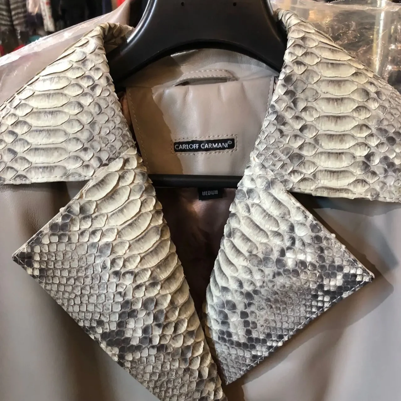 Піджак шкіряний,натуральна шкіра пітону 6