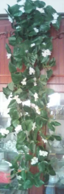 Куст жасмина 130см подвесной искусственный,ветки зелен.искусств.