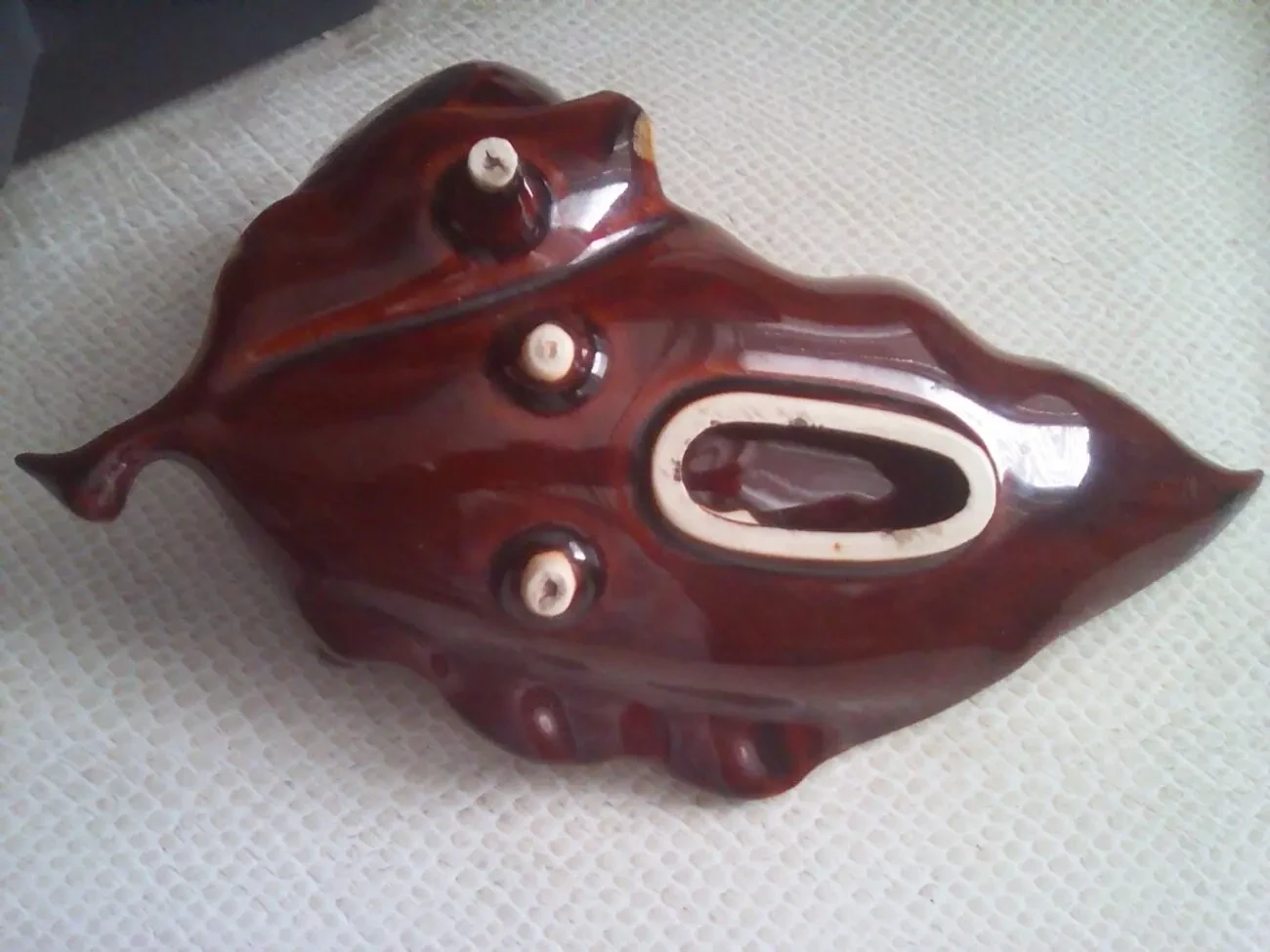 Пепельница Трубка на табачном листе, Кипр керамика глазурь 3