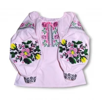 Вишиванка для дівчинки 122 см, 7 років світло-рожевого кольору