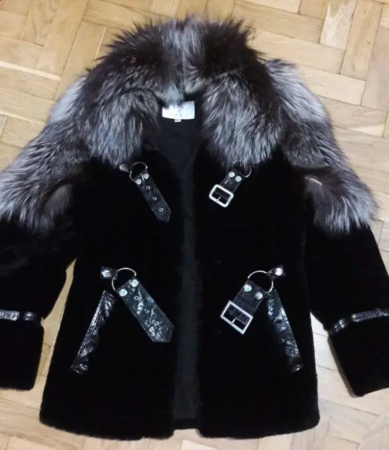 Полушубок натуральный - для изящной леди со вкусом. Вещь оригинальная 3