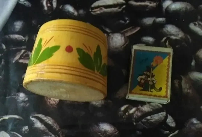 Посуда солонка деревянная винтаж 70 гг 5