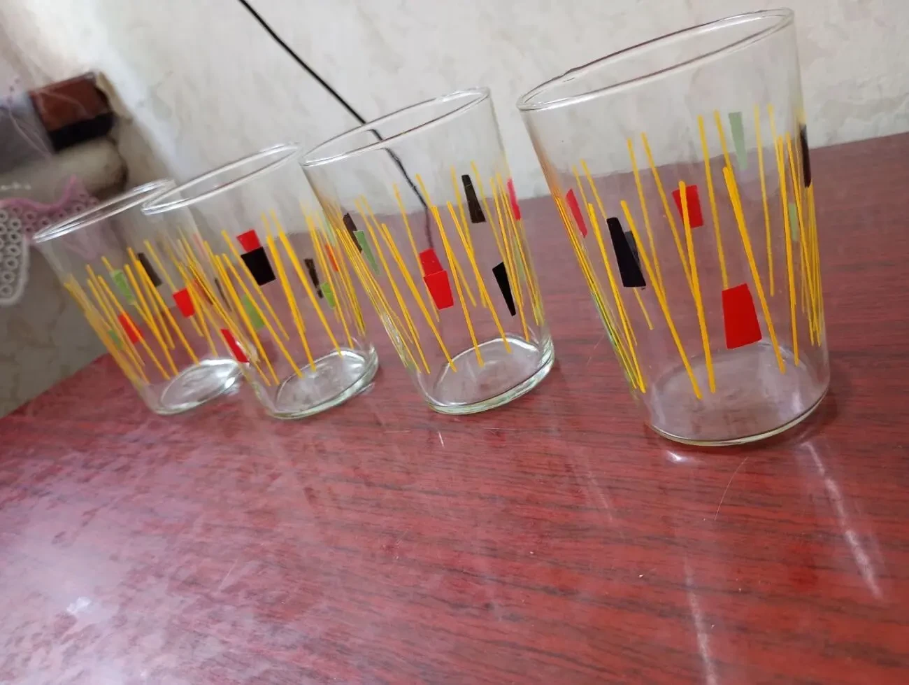 Стеклянные советские стаканы - 4 штуки 2