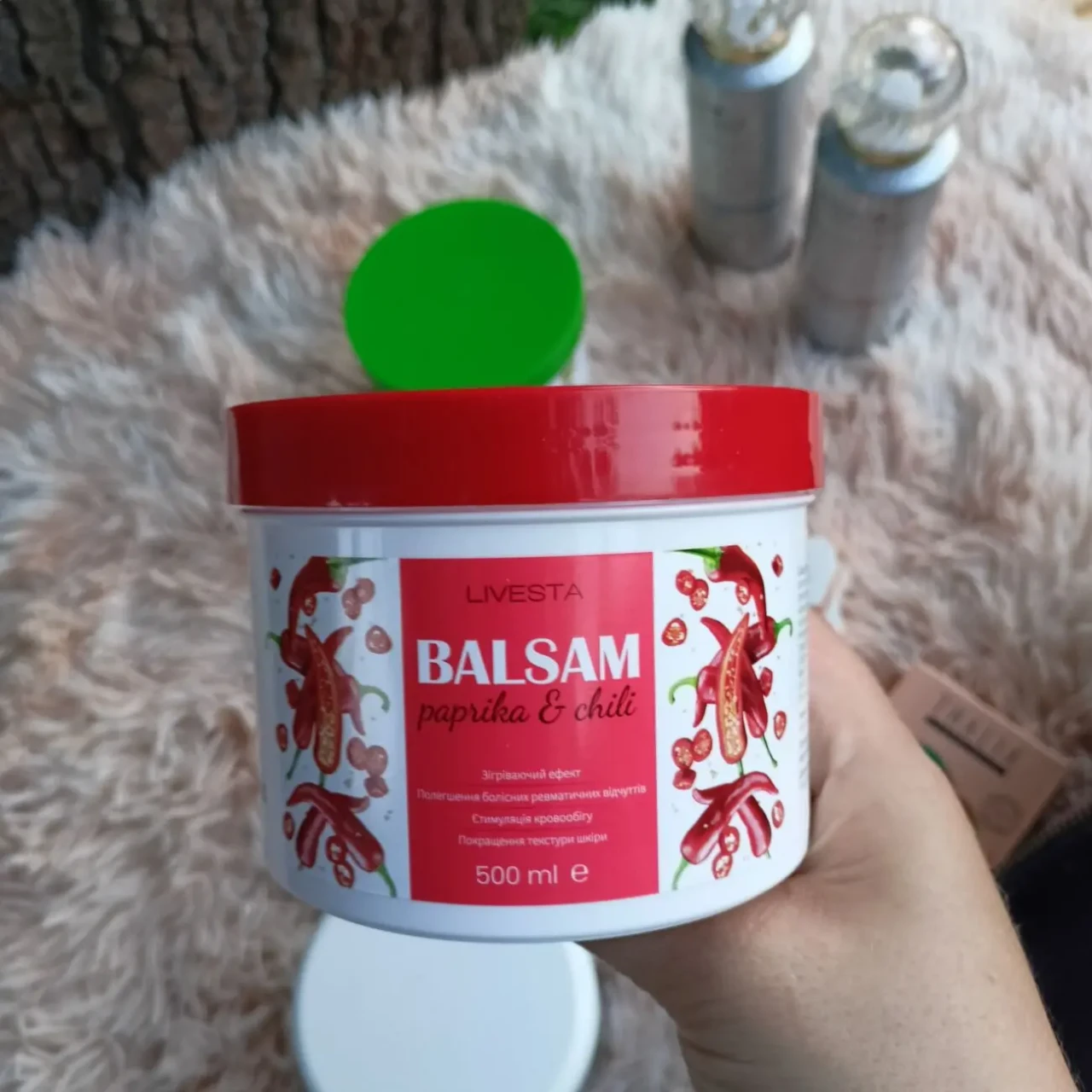 Бальзам з екстрактом червоного перцю та перцю чилі LIVESTA, 500 мл 4