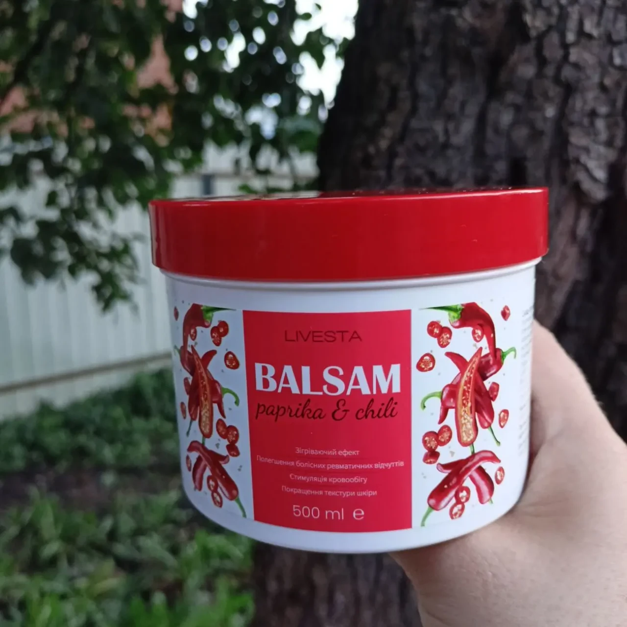 Бальзам з екстрактом червоного перцю та перцю чилі LIVESTA, 500 мл 7