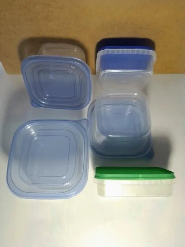 Коробочка пластик с крышкой для хранения вещей в ванной 5 штук набор