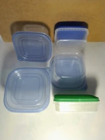 Коробочка пластик с крышкой для хранения вещей в ванной 5 штук набор