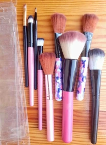 Кисточка для макияжа с ручкой, плоская, круглая, выдвижная кисть