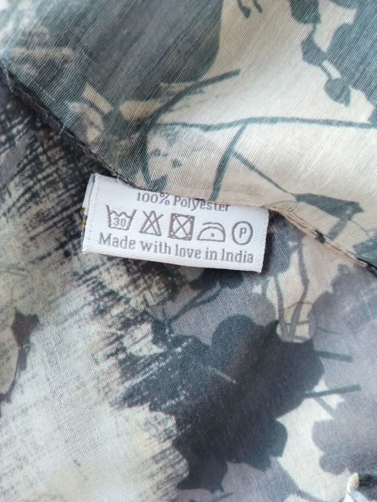 Парео белое голубое серое принт кляксы цветы двустороннее большое торг 3