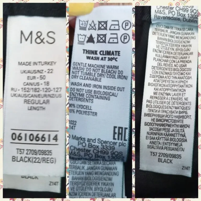 Marks Spencer Брюки женские большой размер с лиоцеллом черные 54 10