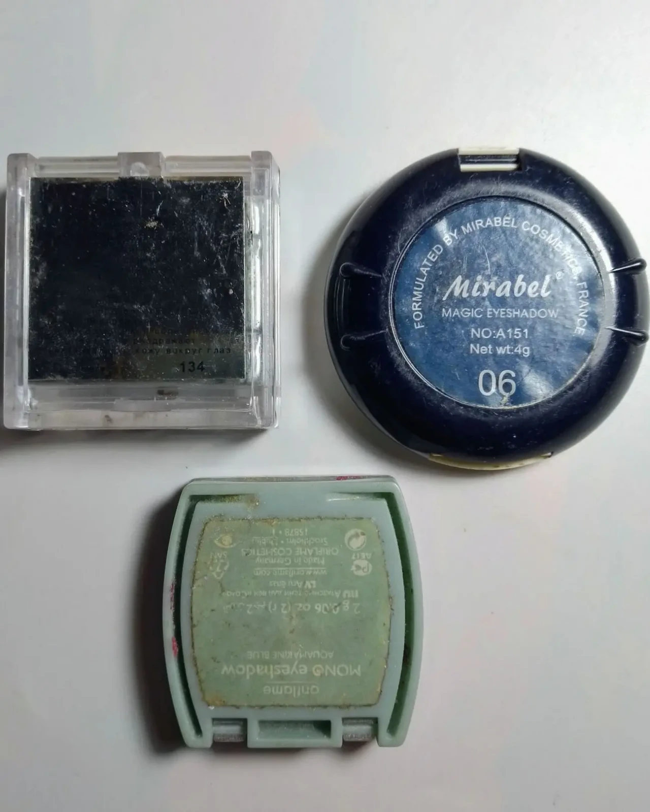 Тени зеленые, бирюзовые, сиреневые, моно, глянцевые, Oriflame 3