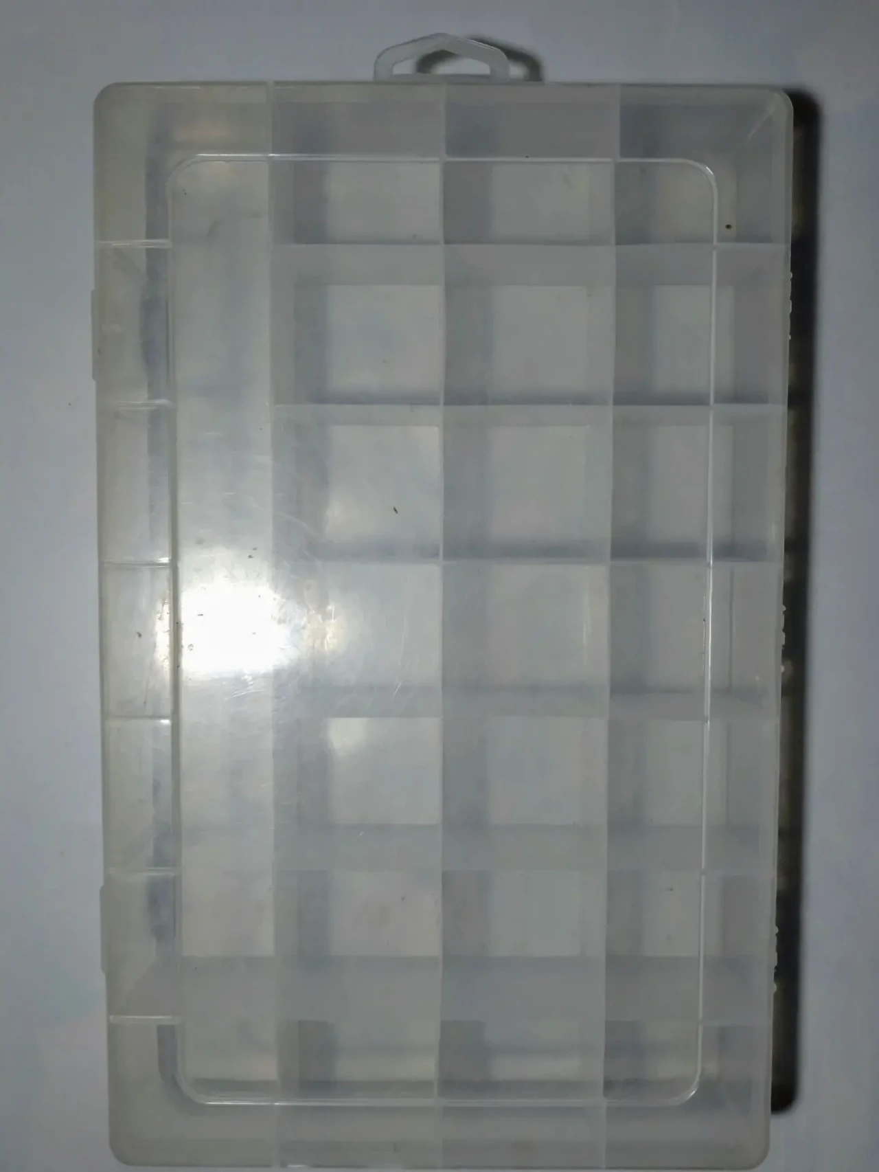 Коробка прозрачная органайзер для мелочей, ячейки, пластик 35 см