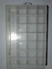 Коробка прозрачная органайзер для мелочей, ячейки, пластик 35 см