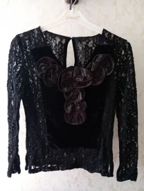 Черная нарядная блузка - 2 dvd диска в подарок.