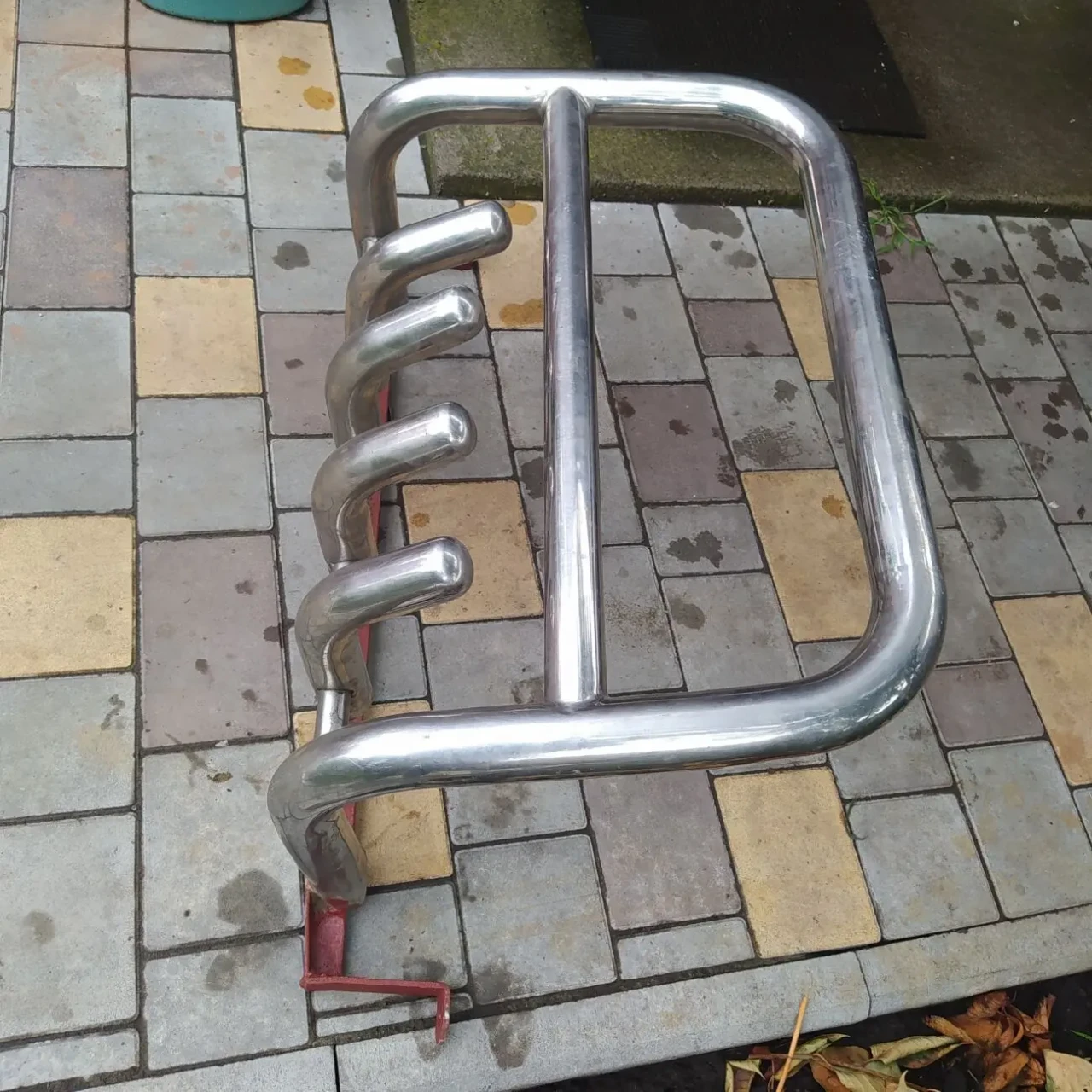 Захисник переднього бампера від Renault Kangoo з нержавіючої сталі. 3