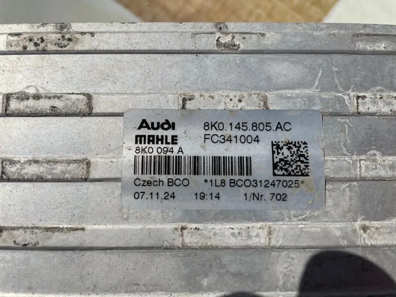 Porsche Audi Радиатор интеркулера 8K0145805AC 8K0145805E 4