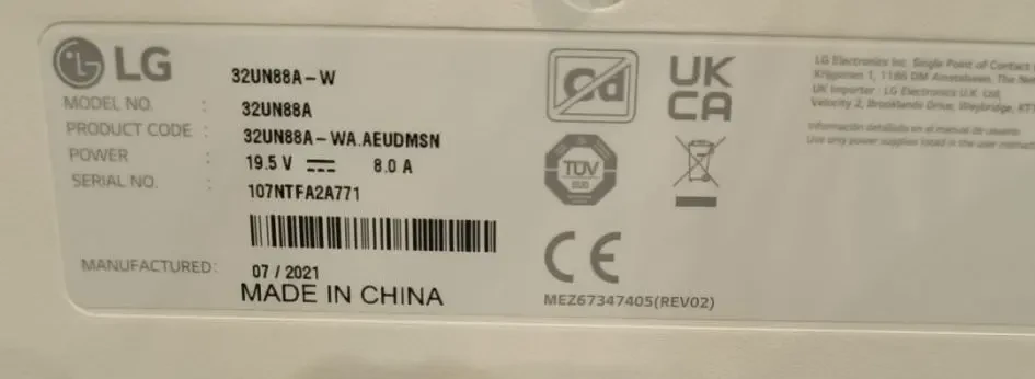 Main Board для монітора LG 32UN88A