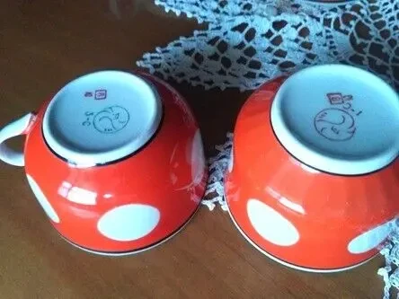 Чашка 6 шт блюдце 6 шт чайник заварочный 1 шт. красный белый горох 7