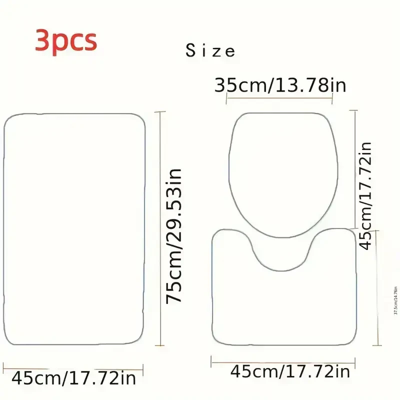 Комплект ковриков для ванной и туалетной комнат, новый, в упаковке 5