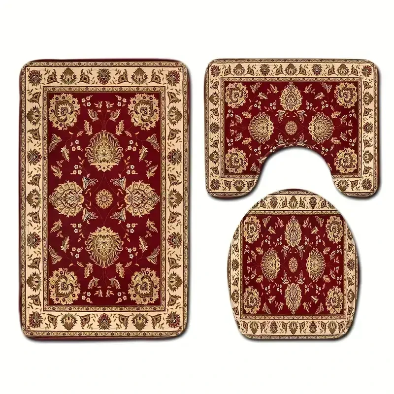 Комплект ковриков для ванной и туалетной комнат, новый, в упаковке 4