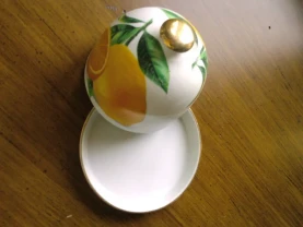 Лимонница для хранения нарезанного лимона, фаянс, новая