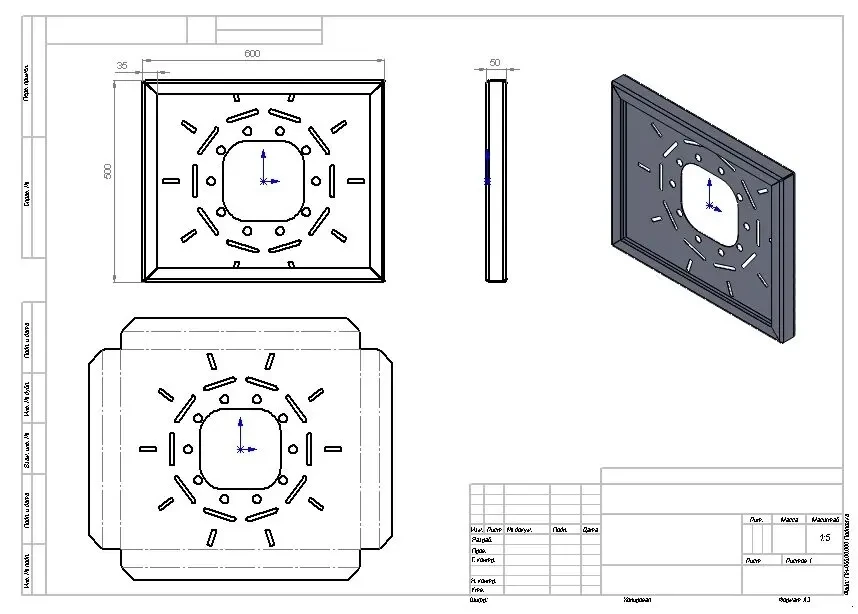 Чертежи,3D модели SolidWorks,изделия из листового металл  ,dwg,dxf,