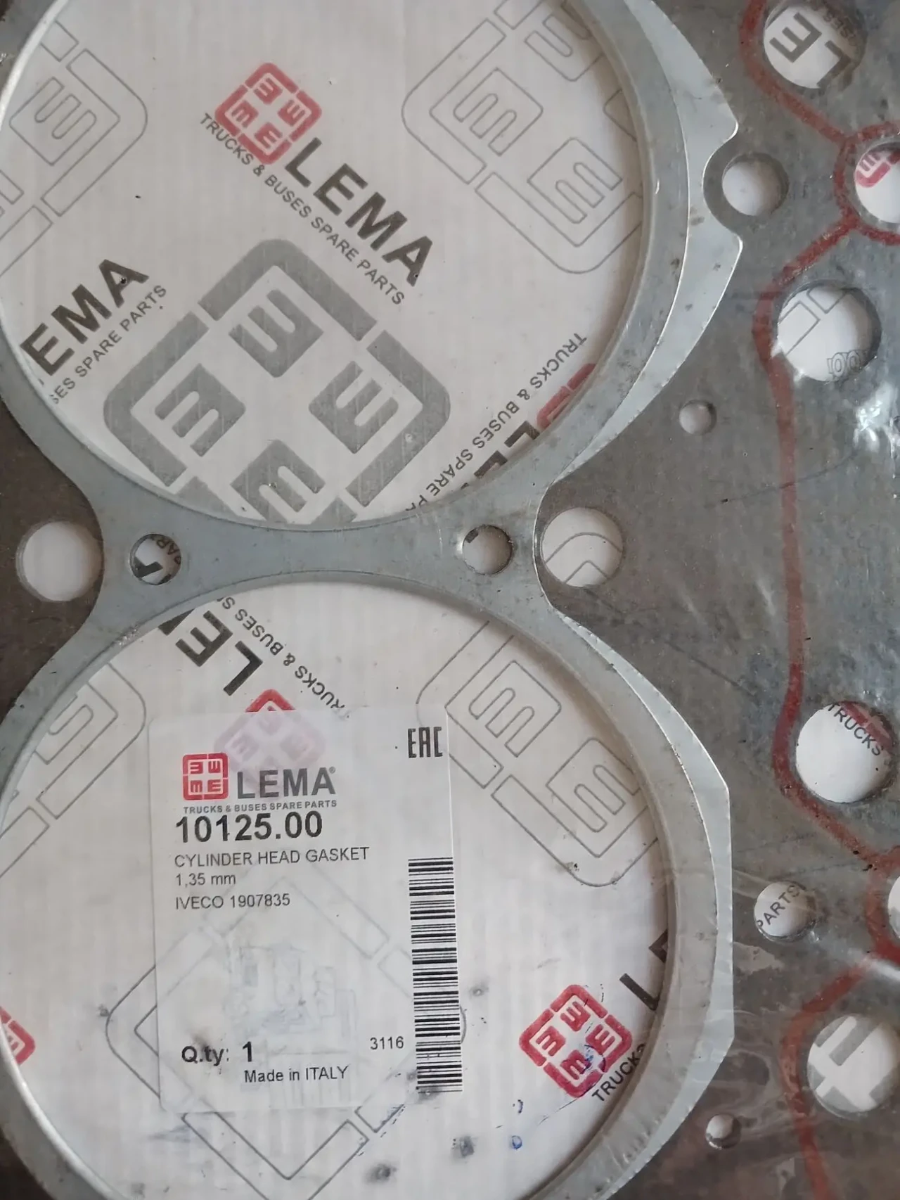 Прокладка ГБЦ Iveco Lema 10125.00 2