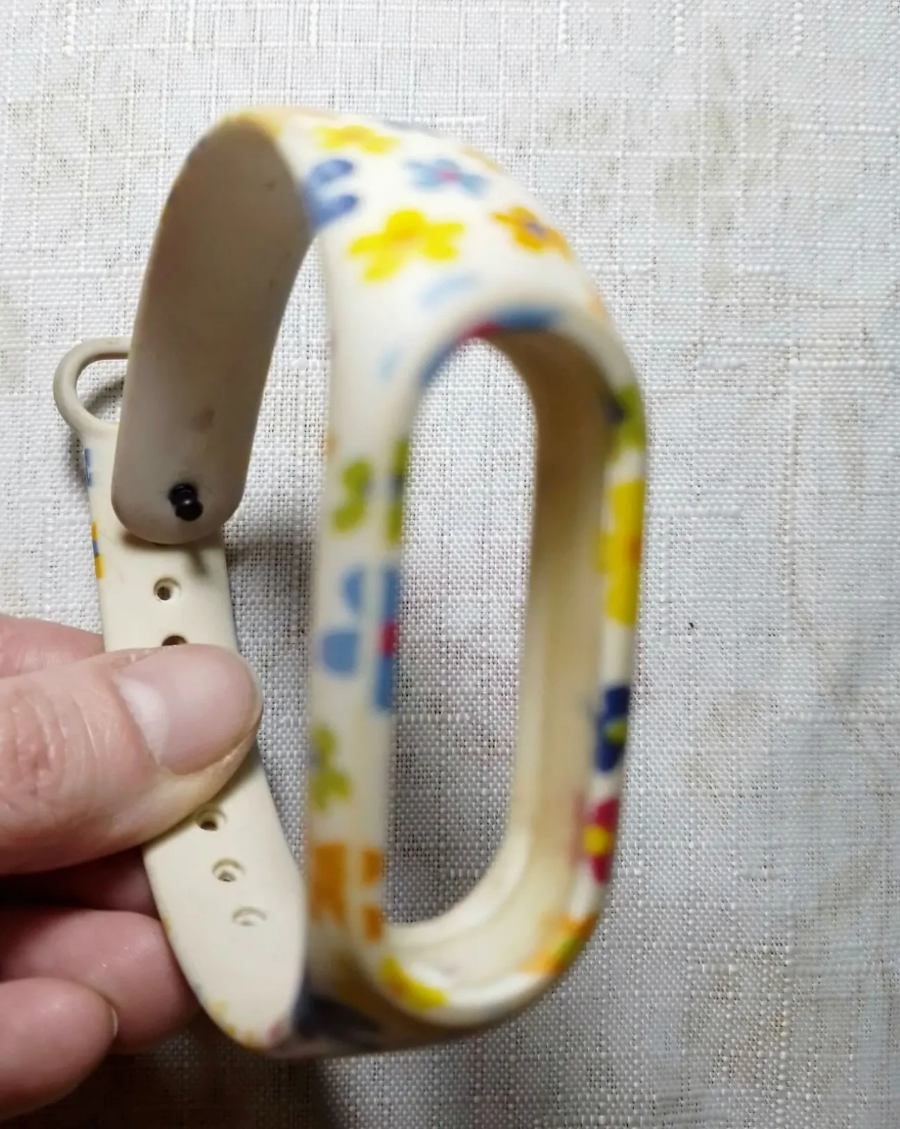 Браслет силиконовый для фитнес трекера, смарт часов узкий тонкий серый 3