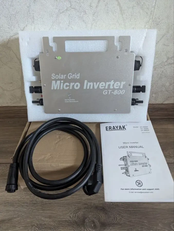 Мікроінвертор ERAYAK GT-800 для сонячних панелей, 800W, IP66, WiFi 4