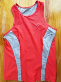 Майка боксерка 10 12 с м оранжевая серая, спортивная, по фигуре