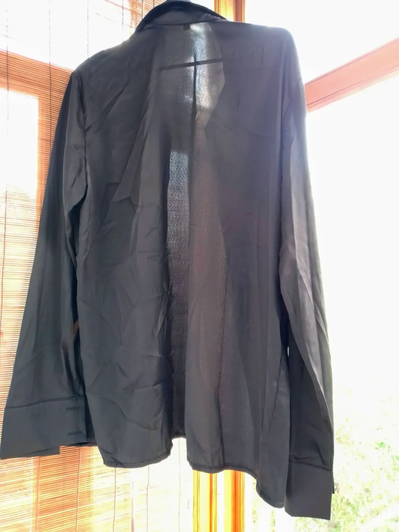 Черная рубашка, майка 10 12 м атлас шелк, комплект для дома и работы 3