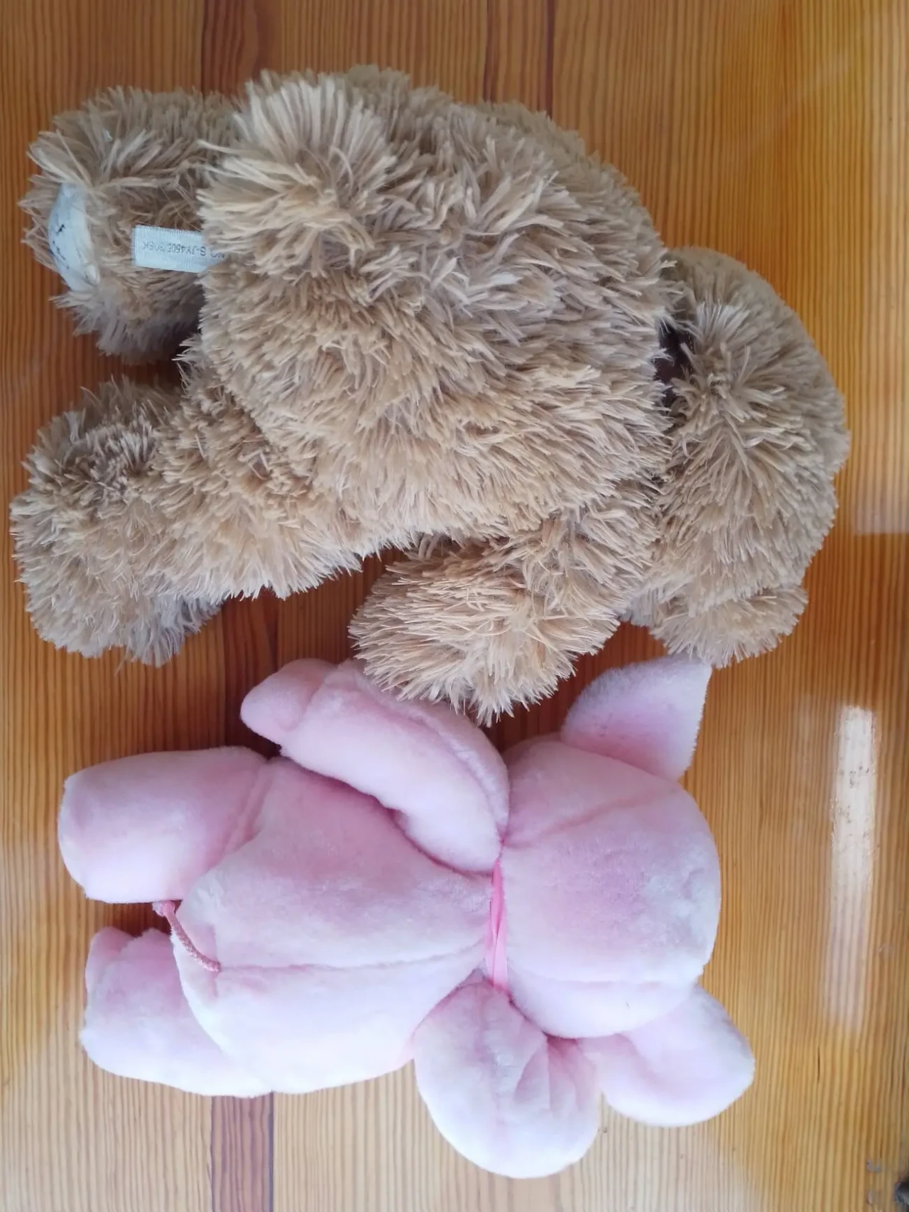 Мишка тедди коричневый, хрюшка свинка поросенок розовая игрушка 2