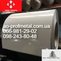 Лист оцинкованный 0.7 мм РАЛ 9003 білий глянец.