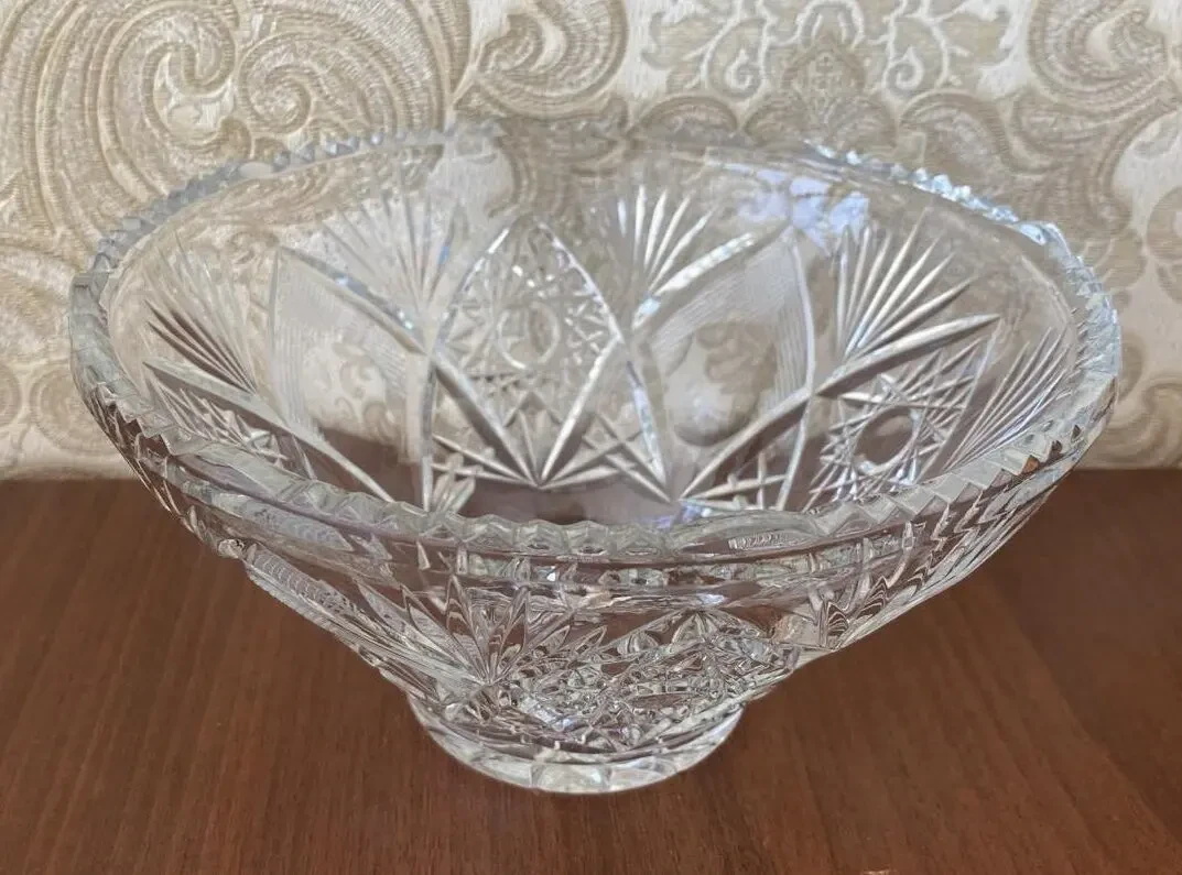 Салатник конусный хрусталь 19 см ссср 4