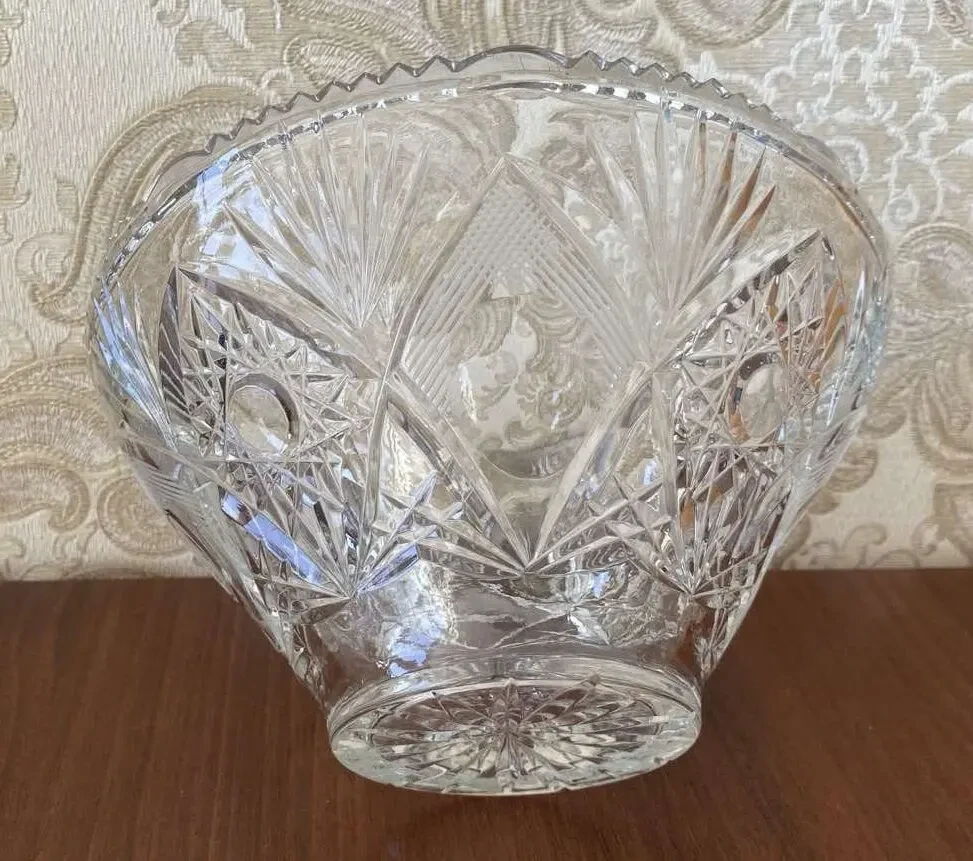 Салатник конусный хрусталь 19 см ссср 6