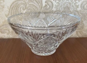 Салатник конусный хрусталь 19 см ссср