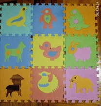 Коврик детский игровой каремат пазл животные, торг