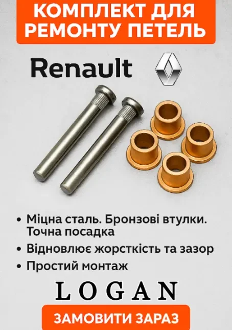 Ремкомплект на одну дверь Рено Логан комплект на петли ремонт